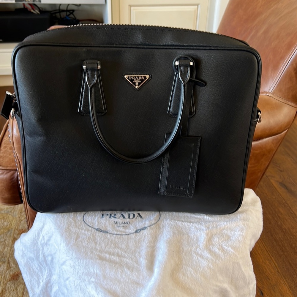 Prada Saffiano Leather Work Bag